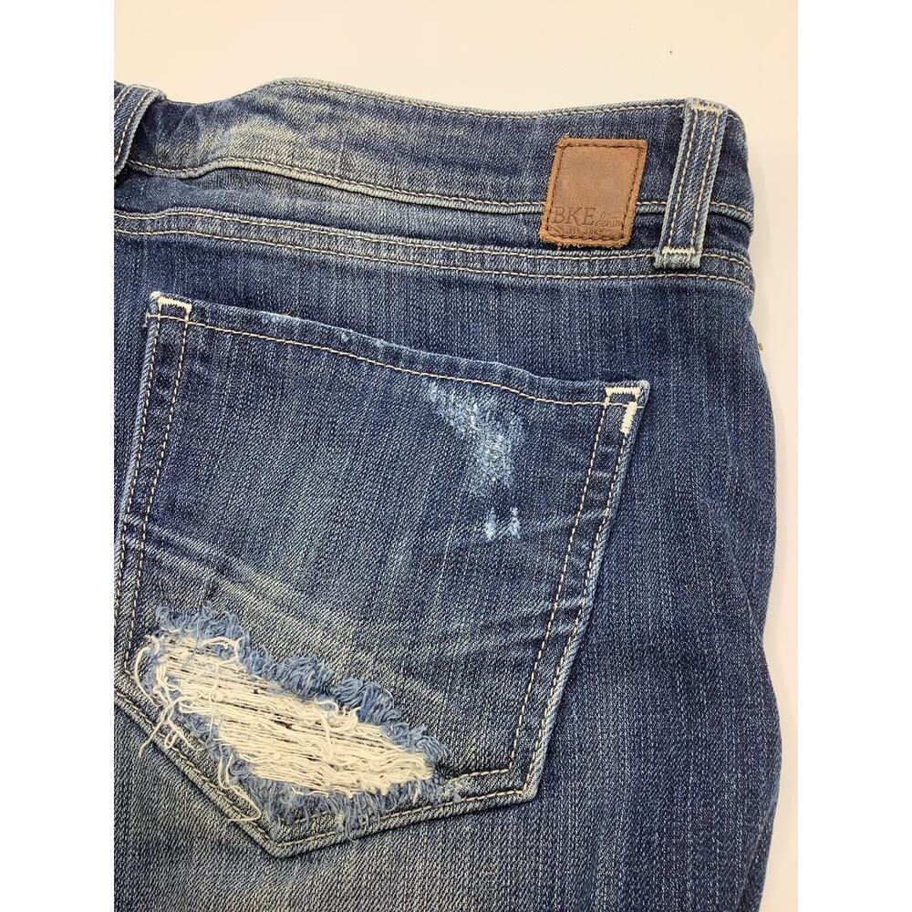 BKE Stella Distressed Denim Cut Off Shorts Size 32 Frayed Hem - Picture 4 of 4